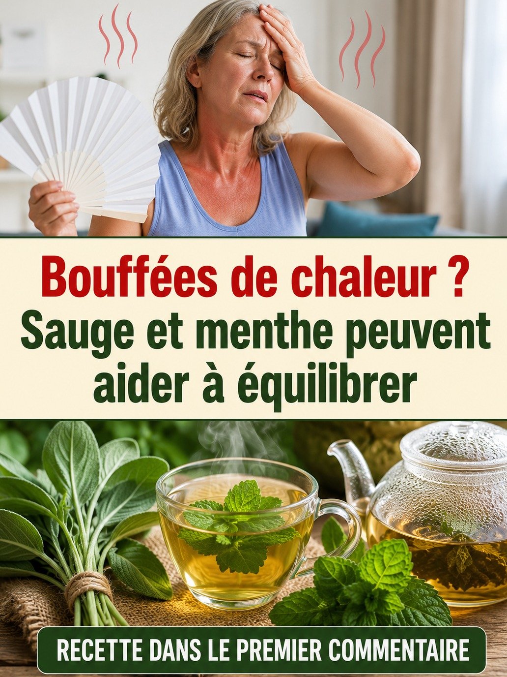Ménopause : Le Secret aux 3 Ingrédients Simples pour Dire ADIEU aux Bouffées de Chaleur (Recette Révélée) !