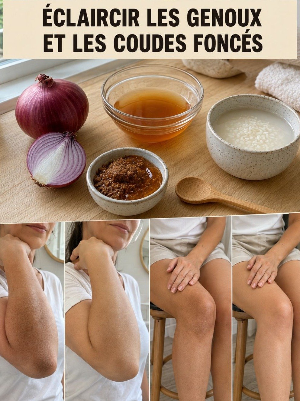 Coudes, genoux et cou foncés : 7 astuces naturelles et solutions efficaces pour retrouver une peau nette