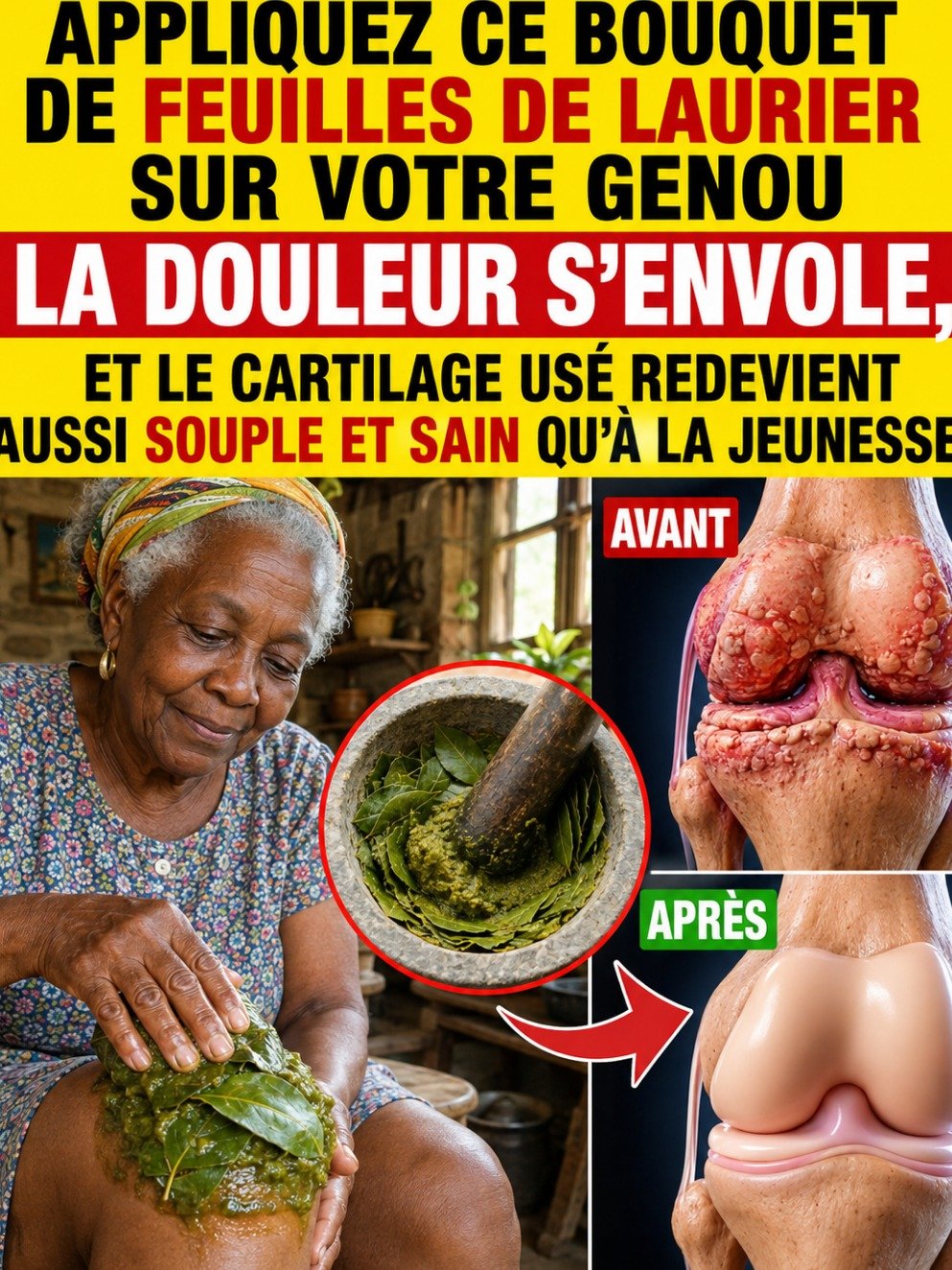 Genoux douloureux : Le secret méconnu du laurier pour libérer vos articulations
