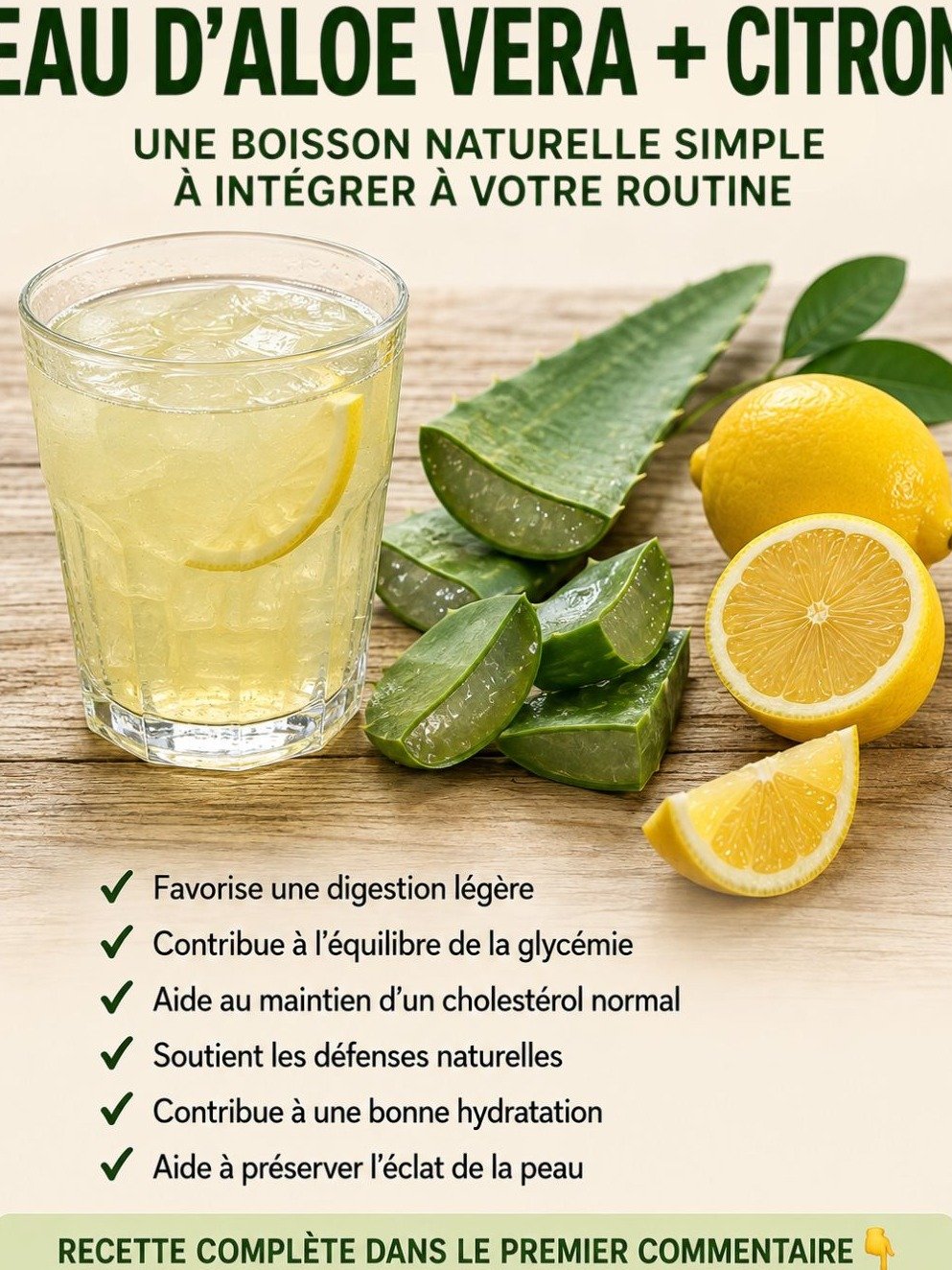 L'élixir secret : Pourquoi vous devriez boire de l'eau d'aloès au citron chaque matin