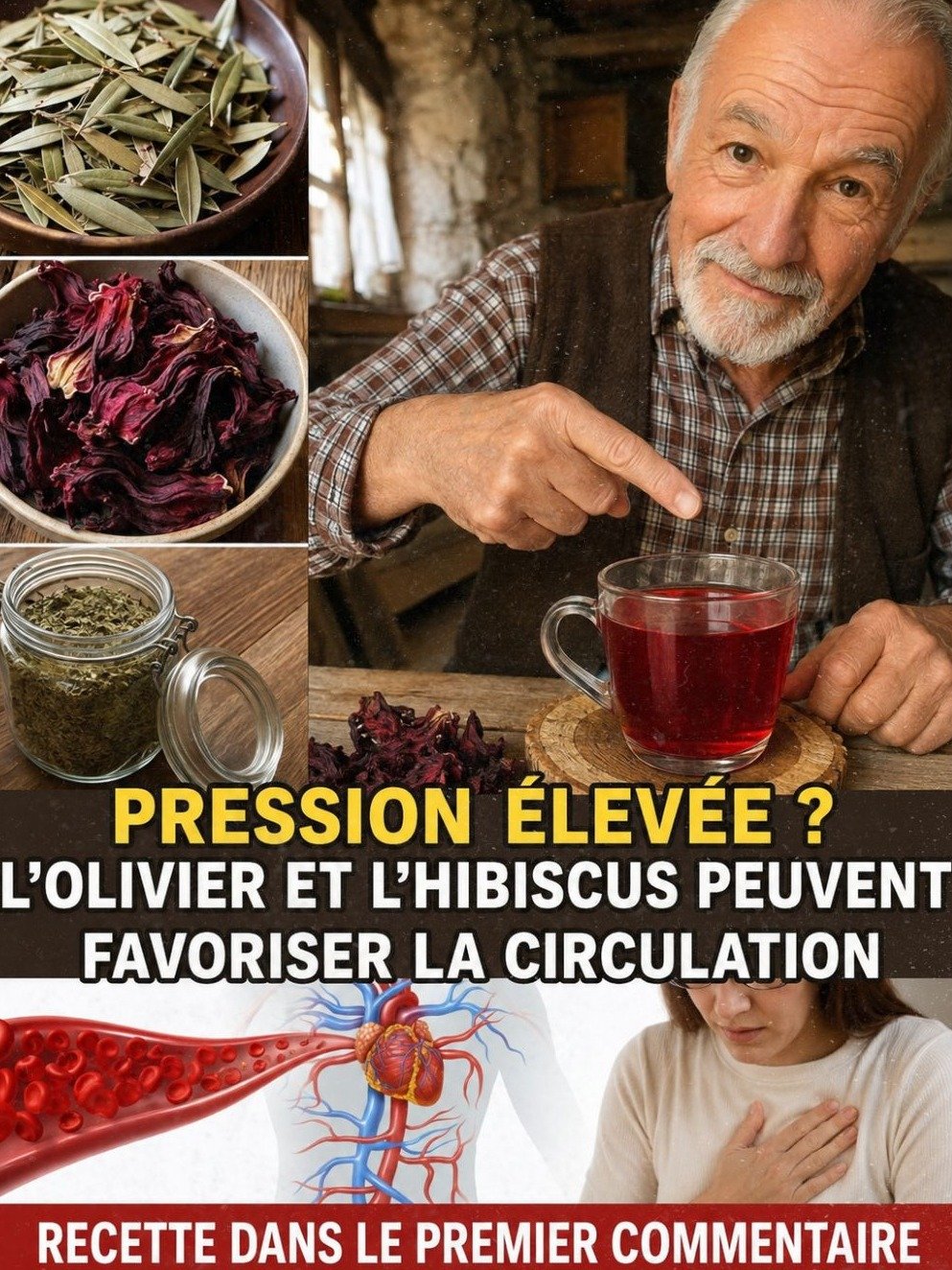 Le secret bien gardé pour votre cœur : 2 tisanes puissantes à l'olivier et l'hibiscus pour une tension artérielle équilibrée !