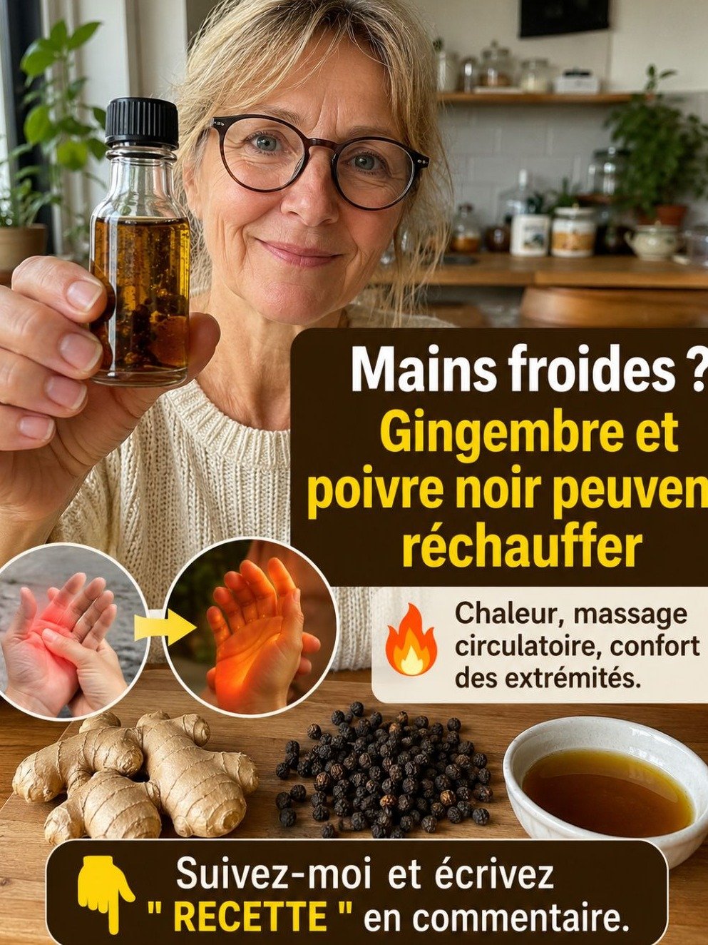 Mains glacées, pieds gelés ? Ce secret ancestral au gingembre va RÉVOLUTIONNER votre confort hivernal (et personne ne vous l'a dit !)
