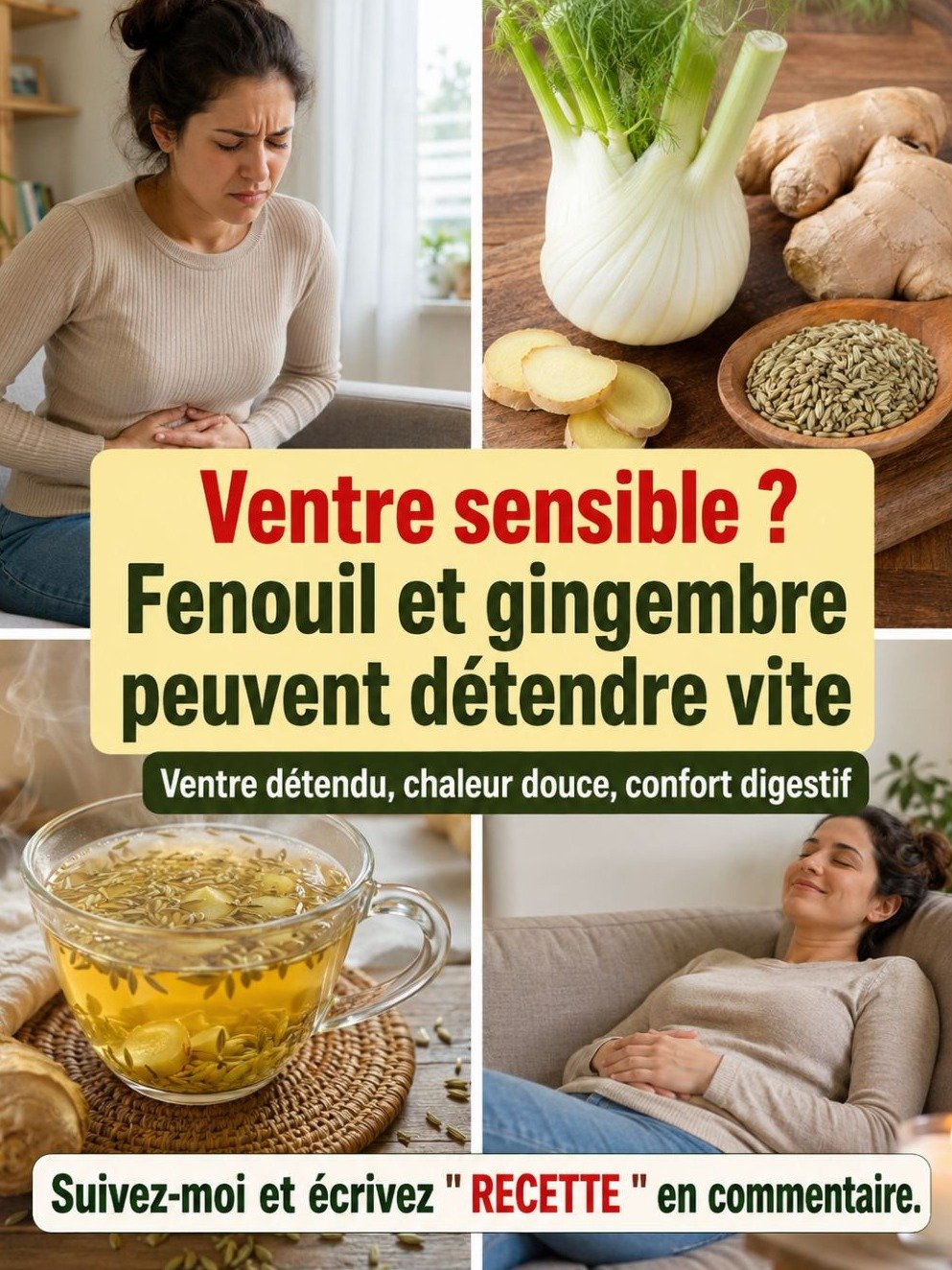 Ventre Gonflé, Digestion Lente ? Le Remède Naturel Ultime au Fenouil et Gingembre que TOUT LE MONDE S'ARRACHE !