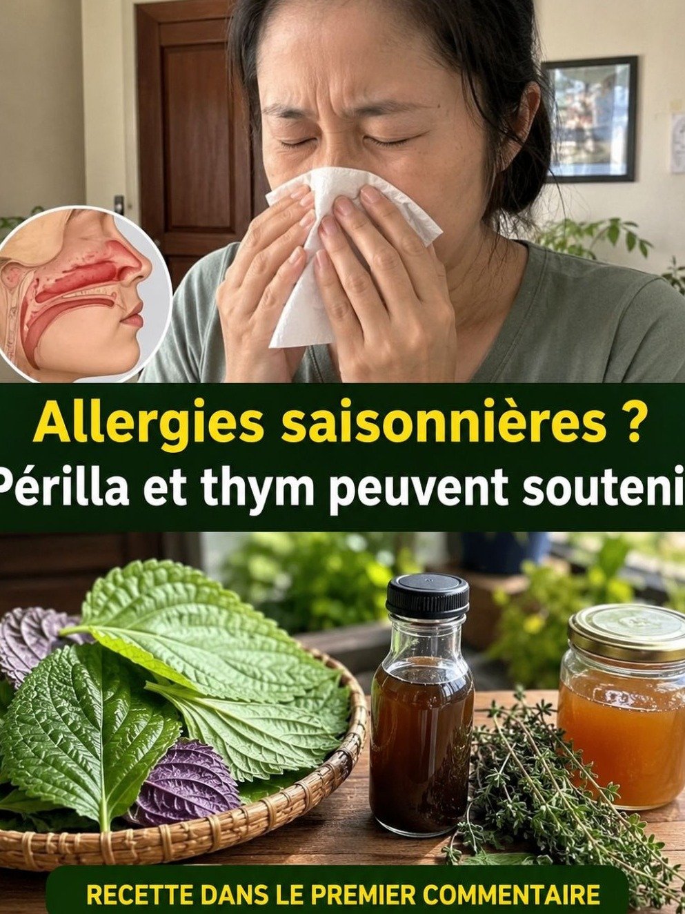 STOP aux Allergies Saisonnieres ! Découvrez les 3 Recettes Naturelles à la Périlla et au Thym qui Vont Changer Vos Saisons