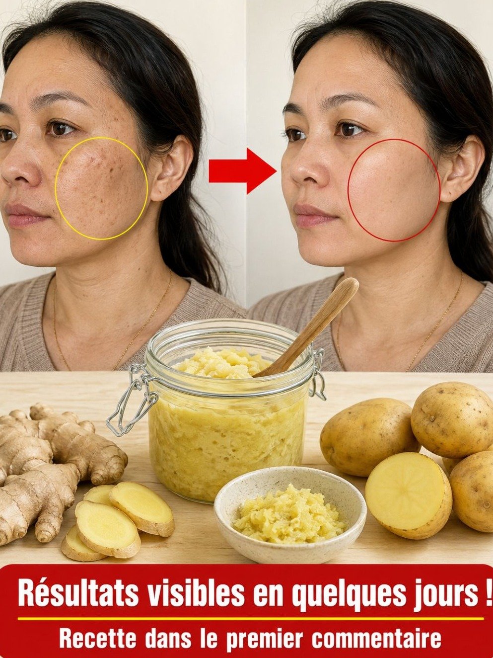 Pomme de terre et gingembre : Le secret naturel pour un teint lumineux ou simple mythe viral ?