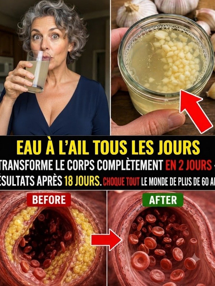 Cette eau d'ail que personne ne boit nettoie vos artères en un temps record – voici pourquoi vous devriez y goûter DÈS MAINTENANT