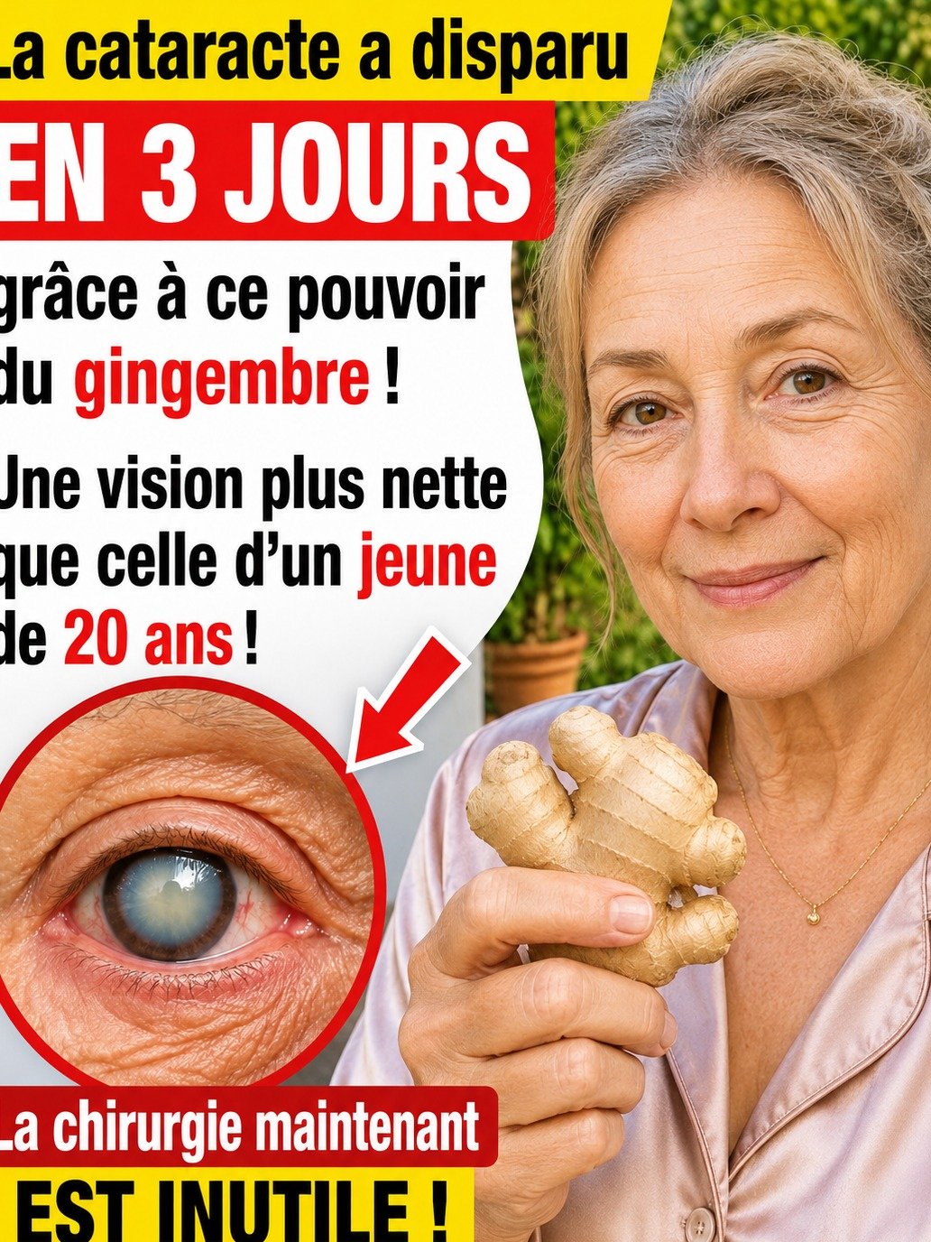 Vision Floue, Cataracte : Le Gingembre, Votre Nouvelle Solution Miracle ? Attention, Voici CE QUE VOUS DEVEZ SAVOIR AVANT D'Y CROIRE !