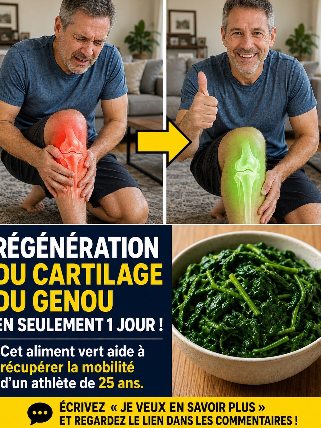 Douleur au Genou : L'Aliment Vert Oublié qui PEUT Réparer Votre Cartilage (Le Secret de Préparation Révélé !)