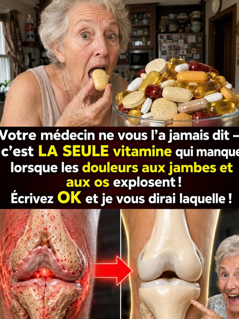 Révélation Choc : Cette Vitamine Cruciale Qui Écrase Vos Jambes et Détruit Vos Os en Silence Après 60 Ans (Ne Laissez Pas Votre Corps S'effondrer !)
