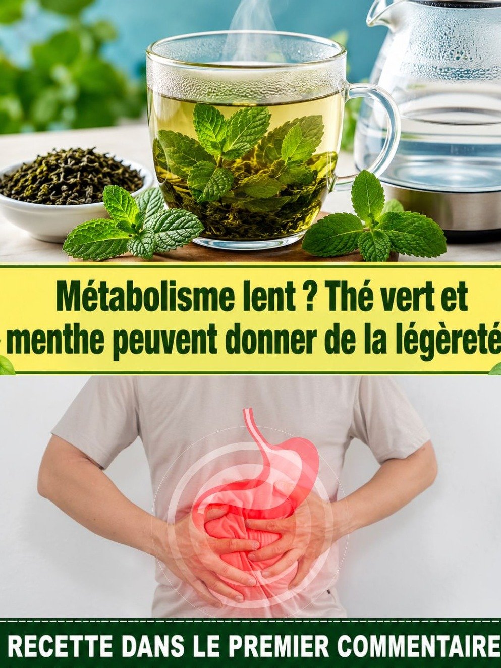 Fatigue Chronique, Digestion Lente ? Découvrez LE SECRET D'UNE ÉNERGIE DÉBORDANTE et d'une LÉGÈRETÉ INCROYABLE avec cette boisson simple au Thé Vert et Menthe !
