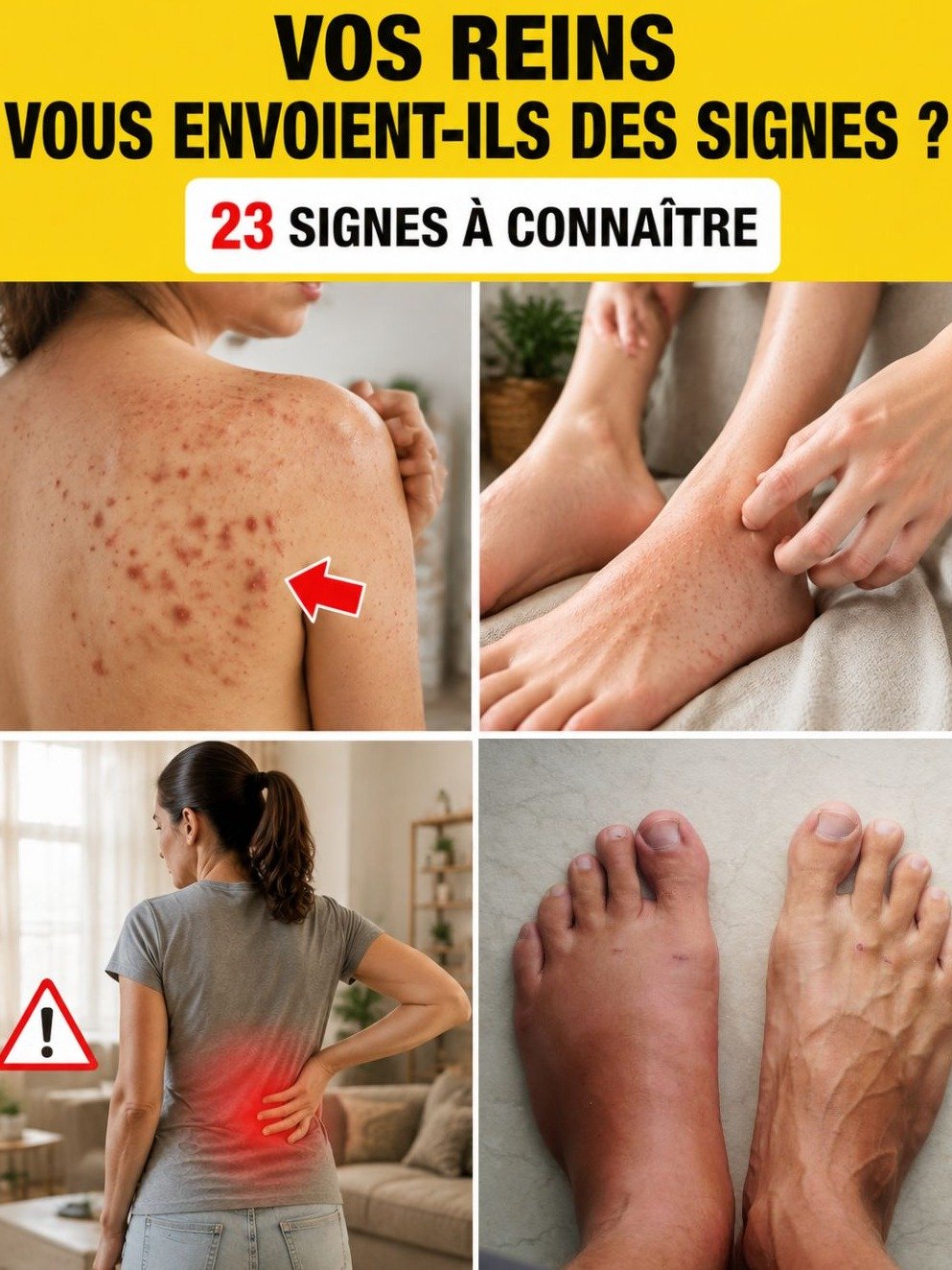 🚨 NE LES IGNOREZ PLUS ! 23 Signes VITAUX Que Vos Reins Vous SUPPLIENT D'Agir (Le N°7 Est CRUCIAL)