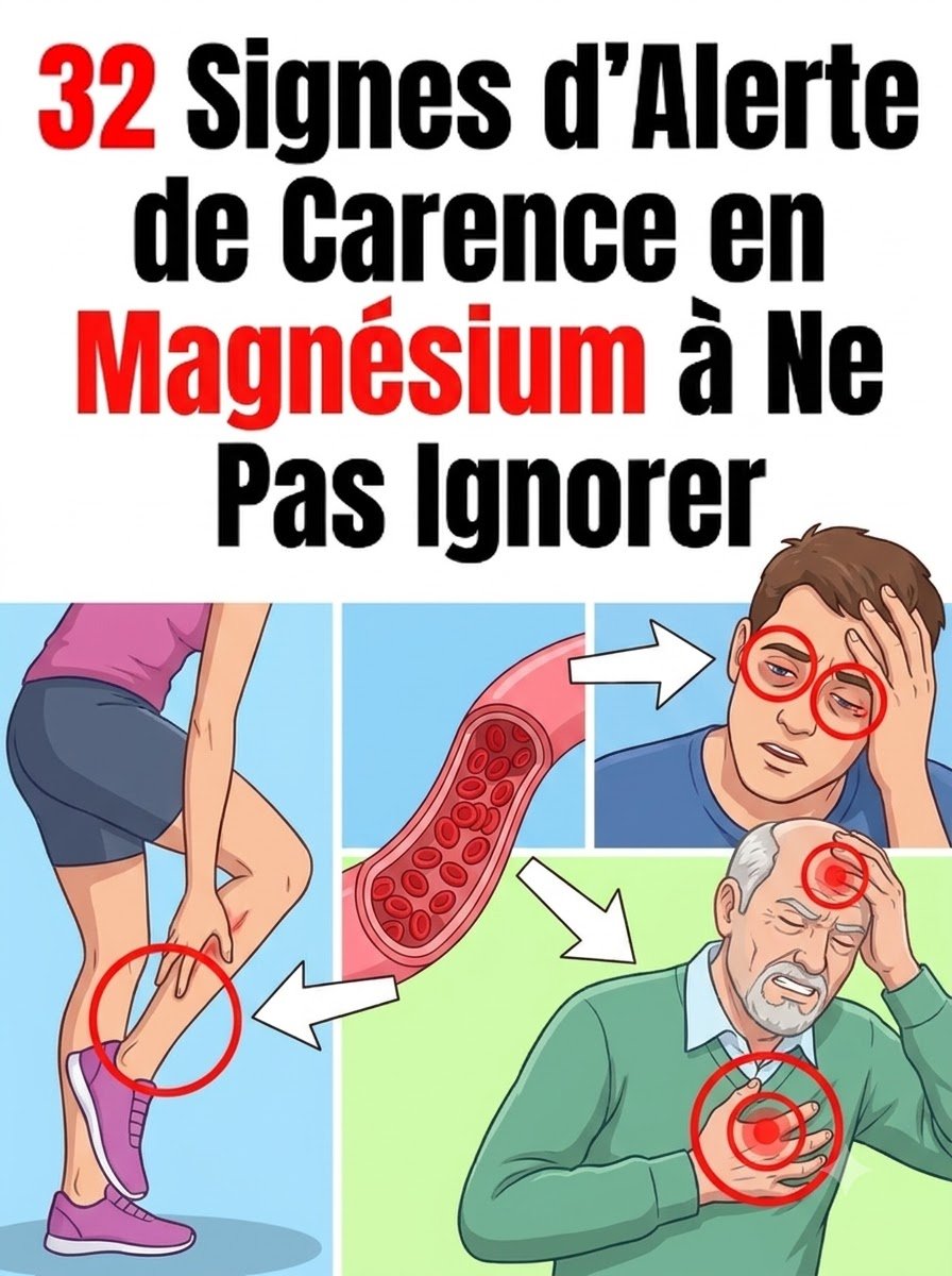 Le Manque de Magnésium Vous Draine ? 12 Signes Insoupçonnés et Les Aliments MIRACLES à Manger DÈS AUJOURD'HUI !