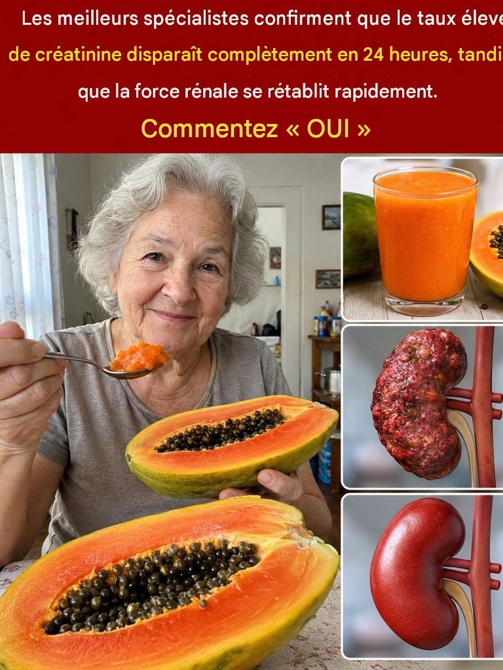 Révélation Choc : Ce Que la Papaye Déclenche VRAIMENT dans Vos Reins Épuisés par la Créatinine Élevée (Vous Devez Savoir Ça !)