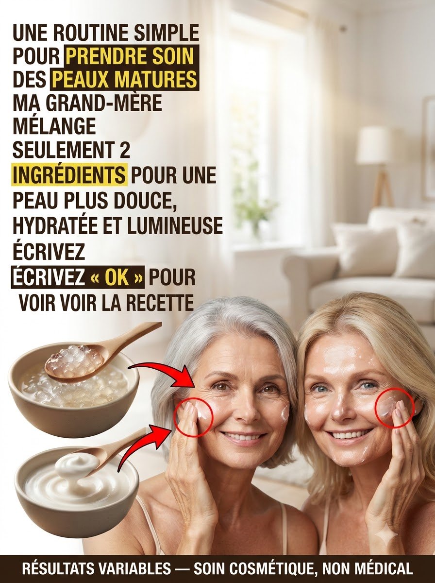 Adieu le maquillage ! Le secret de ma grand-mère pour une peau lisse comme du verre (2 ingrédients naturels)