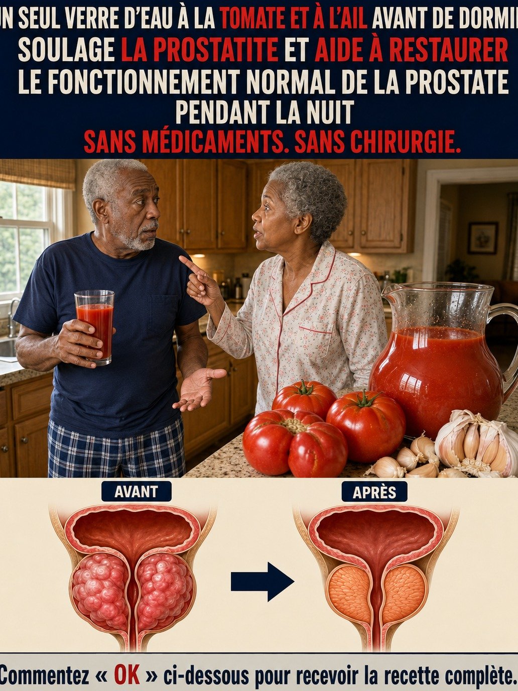 Le Secret Inattendu pour des Nuits Complètes : Comment Cette Boisson Tomate-Ail Révolutionne le Confort Urinaire Masculin !