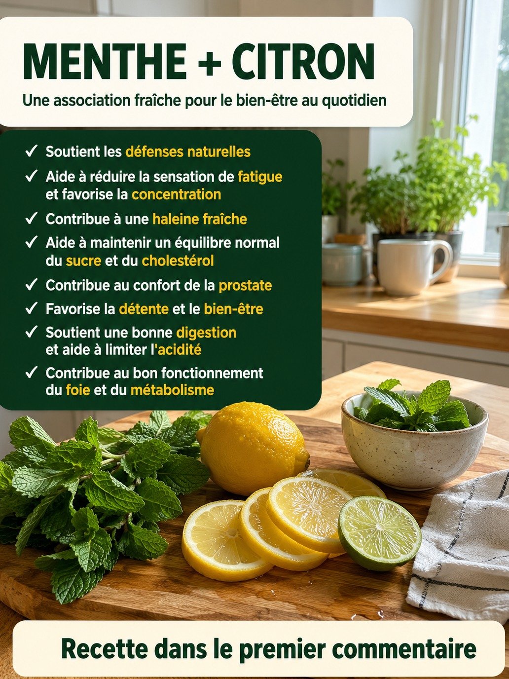 Ne Manquez Pas Ça : Les 7 Pouvoirs Cachés du Jus Citron-Menthe Qui Vont Booster Votre Santé !