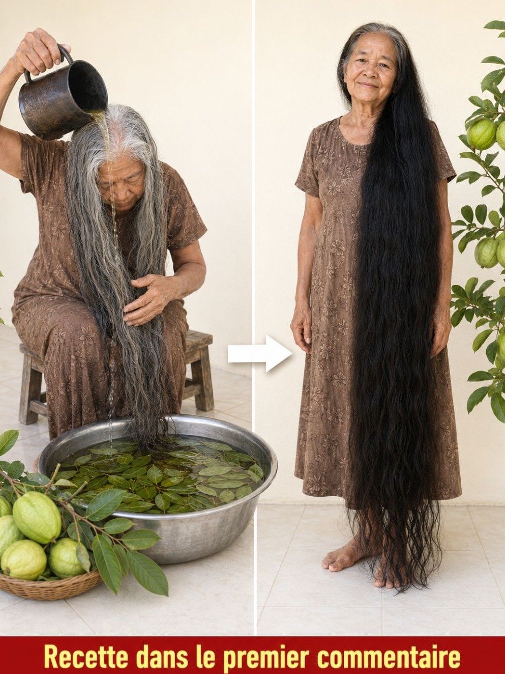 Cheveux blancs : Le secret méconnu des feuilles de goyavier pour raviver votre crinière (3 recettes naturelles)
