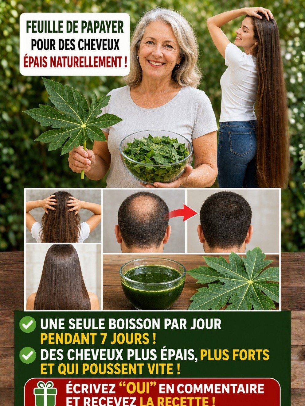 Oubliez les Soins Chers ! Le Secret Naturel des Cheveux de Rêve Révélé : Ce Jus de Papaye & Épinards Va Transformer Votre Crinière !
