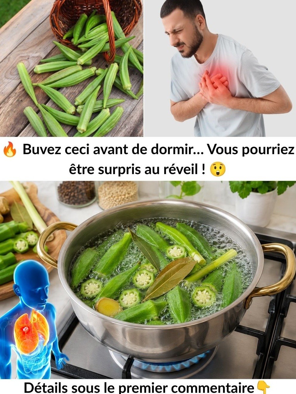 Le Secret Du Gombo Bouilli Avant de Dormir : Votre Corps Va Vous Remercier Dès la Première Nuit !