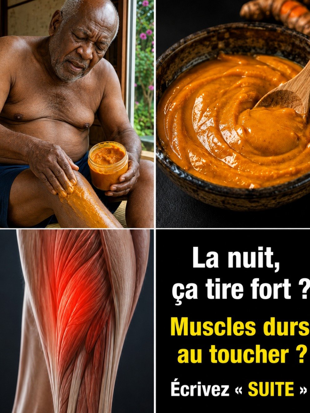 Crampes nocturnes et mollets durs : ce que le curcuma déclenche vraiment (et l’erreur qui gâche tout)
