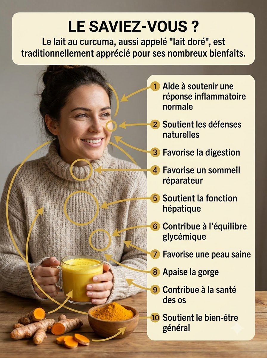 Le Secret Millénaire Révélé : 10 Bienfaits Incroyables du Lait d'Or au Curcuma Que Personne Ne Vous Dit (Et Comment le Préparer Facilement) !
