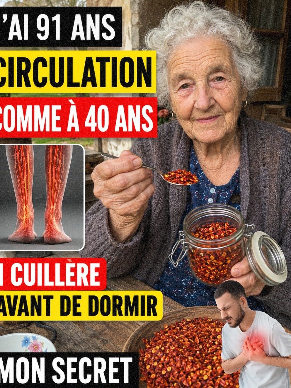Le Secret Nocturne Révélé : Cette Épice Simple Prise Avant de Dormir Va Révolutionner la Circulation dans Vos Jambes et Pieds (Surtout Après 50 Ans) !