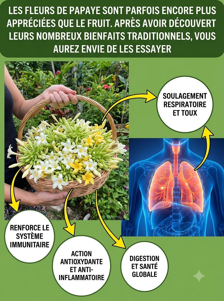 Le Secret Oublié de la Papaye : Cette Fleur Cache 5 Bienfaits Incroyables pour Votre Digestion et Immunité !