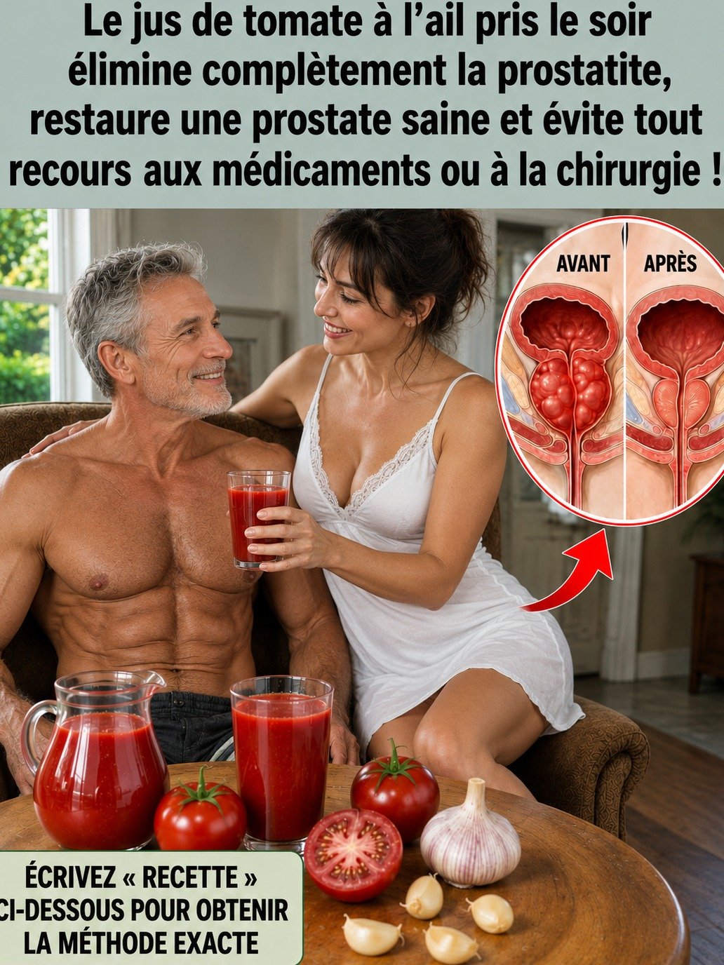 Fini les Réveils Nocturnes ! Un Simple Verre de Tomate et d'Ail Peut Révolutionner Votre Confort Urinaire et Votre Prostate
