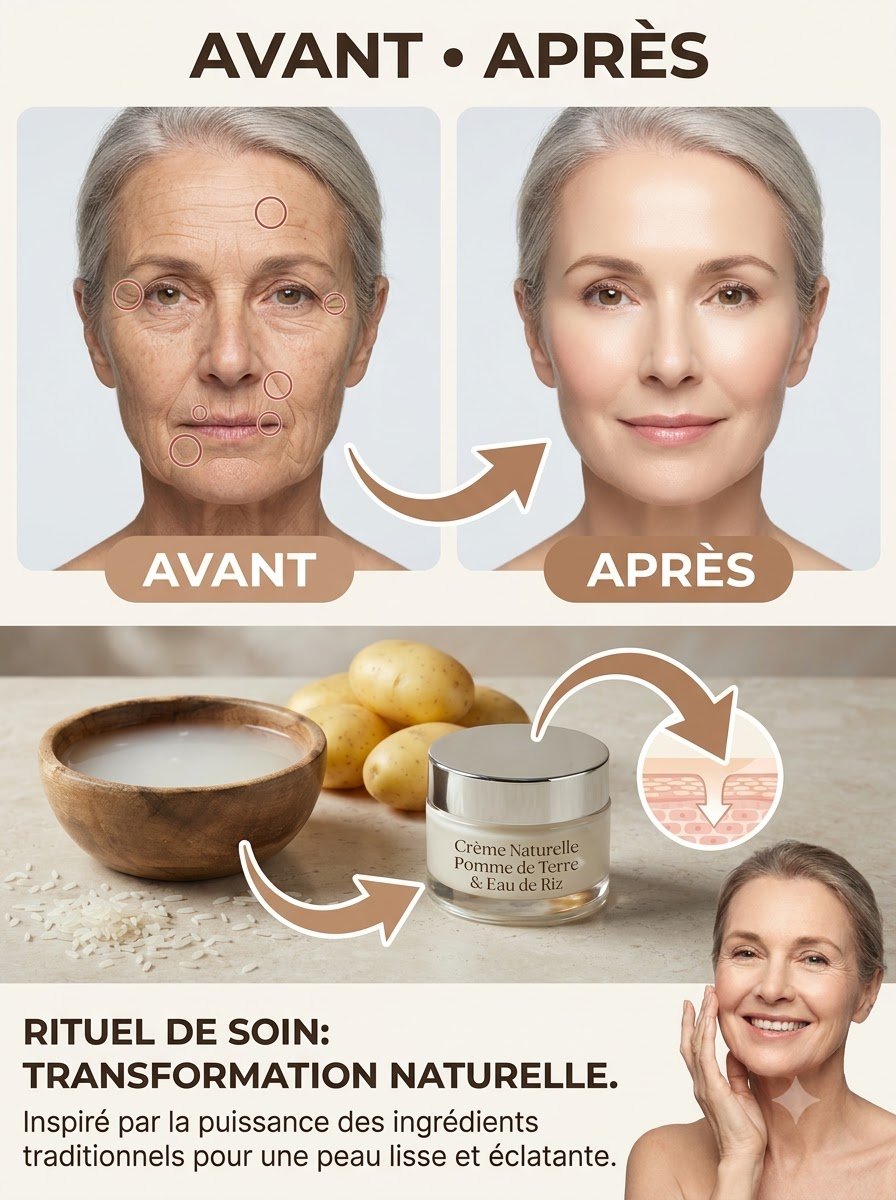 Révélation Beauté : Cette Crème de Nuit au Riz et Pomme de Terre Est Le Secret Viral Pour une Peau Éclatante – Ne Manquez Pas Ça !