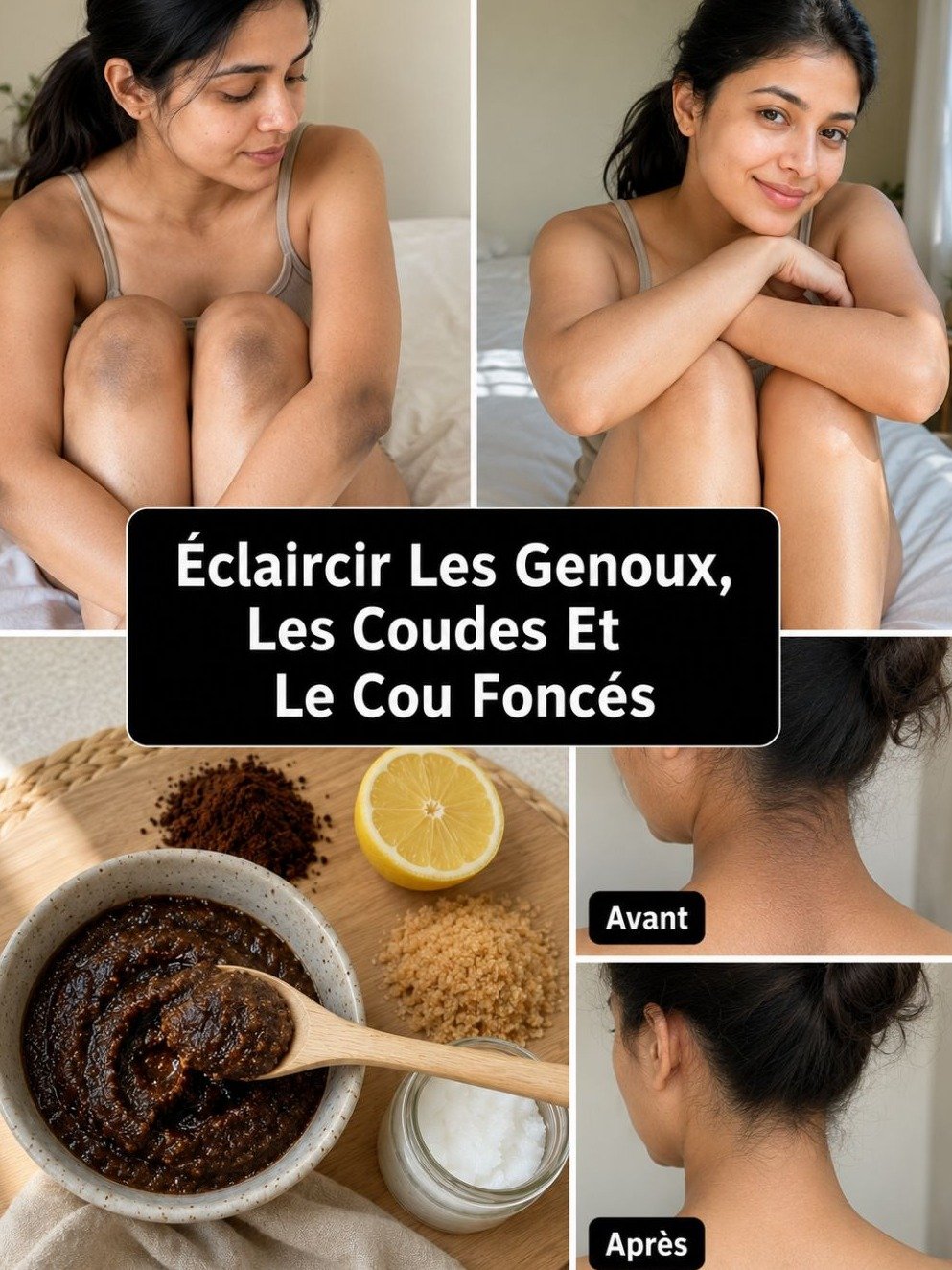 Le Guide Ultime : 7 Secrets Maison Révélés pour Éclaircir Naturellement Genoux, Coudes et Cou Foncés et Retrouver une Peau Uniforme !
