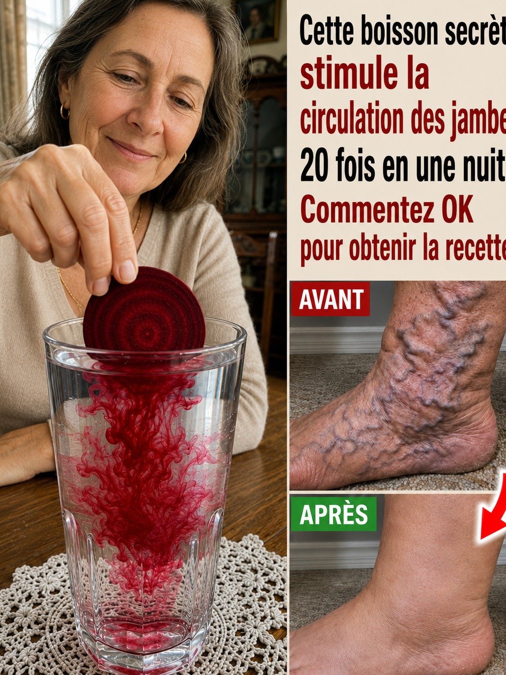 Le Jus de Betterave Réveille Vos Jambes Instantanément — La Méthode Secret Que l'Industrie Ne Veut Pas Que Vous Connaissiez