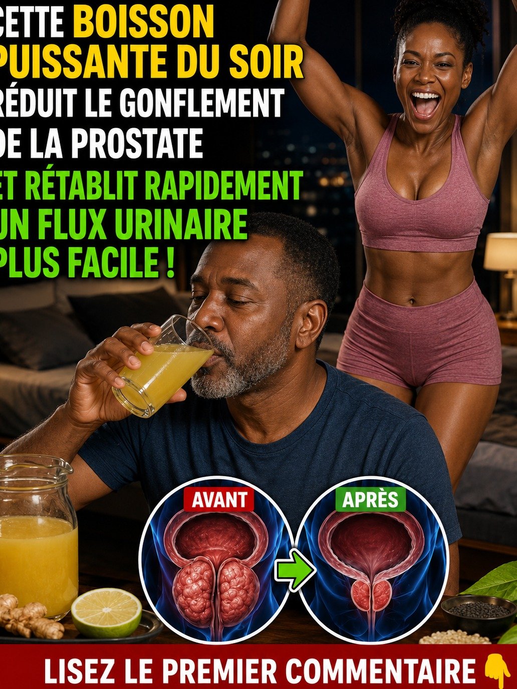 Prostate Gonflée ? 1 Verre Avant de Dormir et Dites Adieu aux Réveils Urinaires Intempestifs !