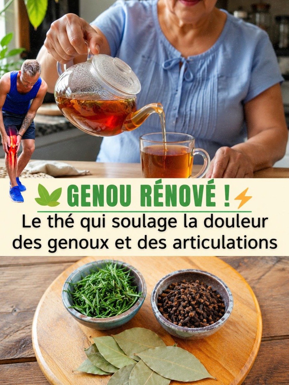 Une Tisane Secrète Contre les Douleurs au Genou : Le Remède Naturel que les Pharmacies Ne Veulent Pas Que Vous Connaissiez