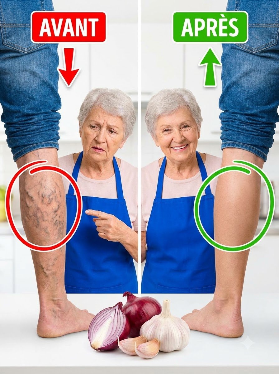 Révélation : Le Remède Maison à l'Oignon et à l'Ail Qui Va Transformer Vos Jambes et Dire Adieu aux Varices !