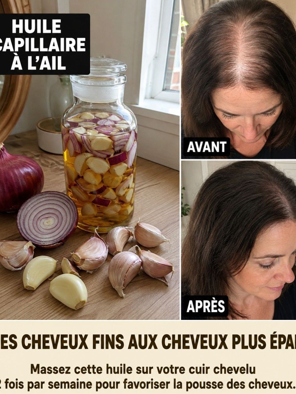 Huile d'ail maison : Le secret naturel oublié pour sublimer vos cheveux (Recette et guide complet)