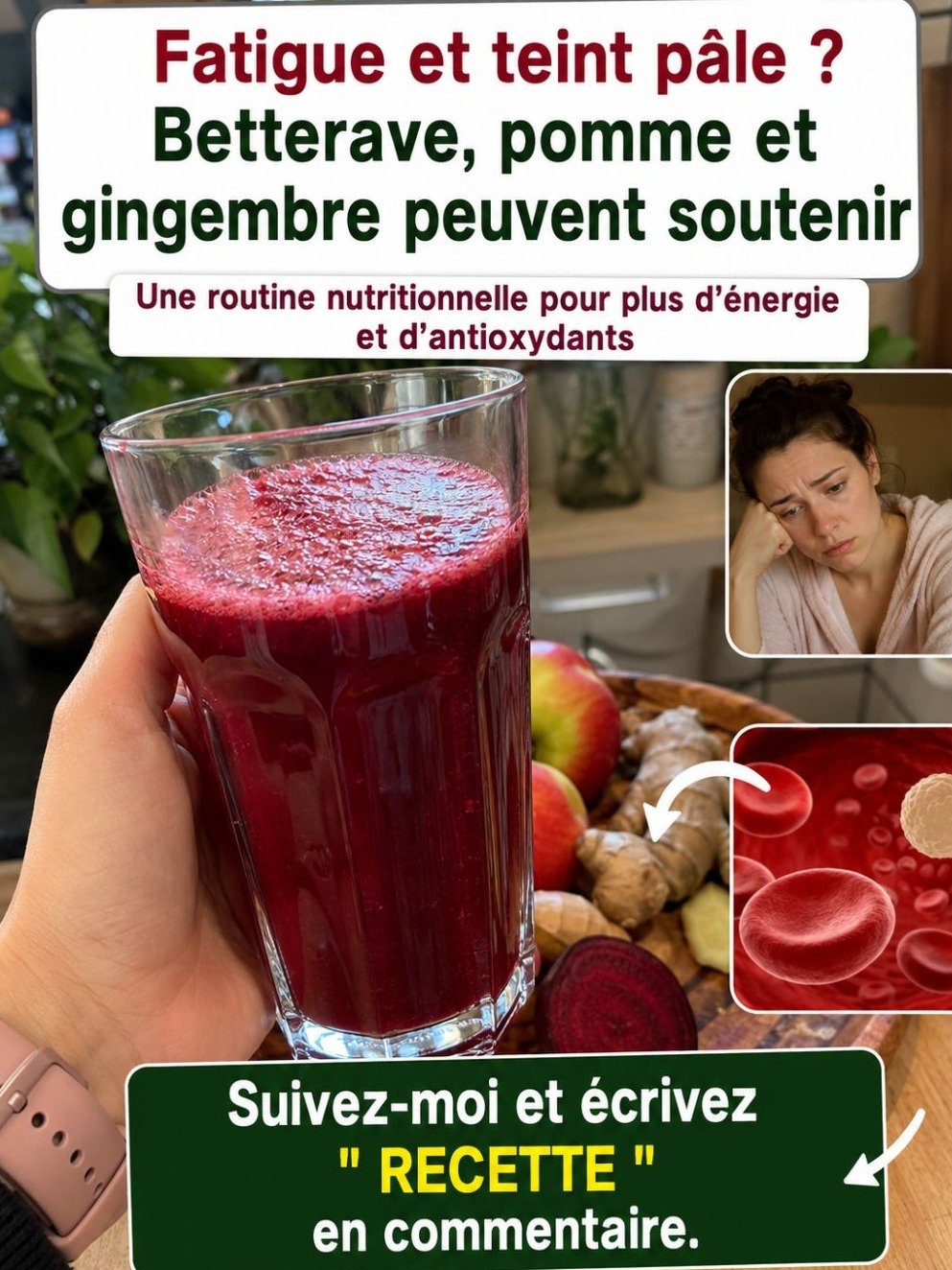 Fatigue Chronique, Teint Pâle ? Ce Jus Magique Betterave-Pomme-Gingembre Va Révolutionner Votre Énergie (Ne Passez Pas À Côté !)