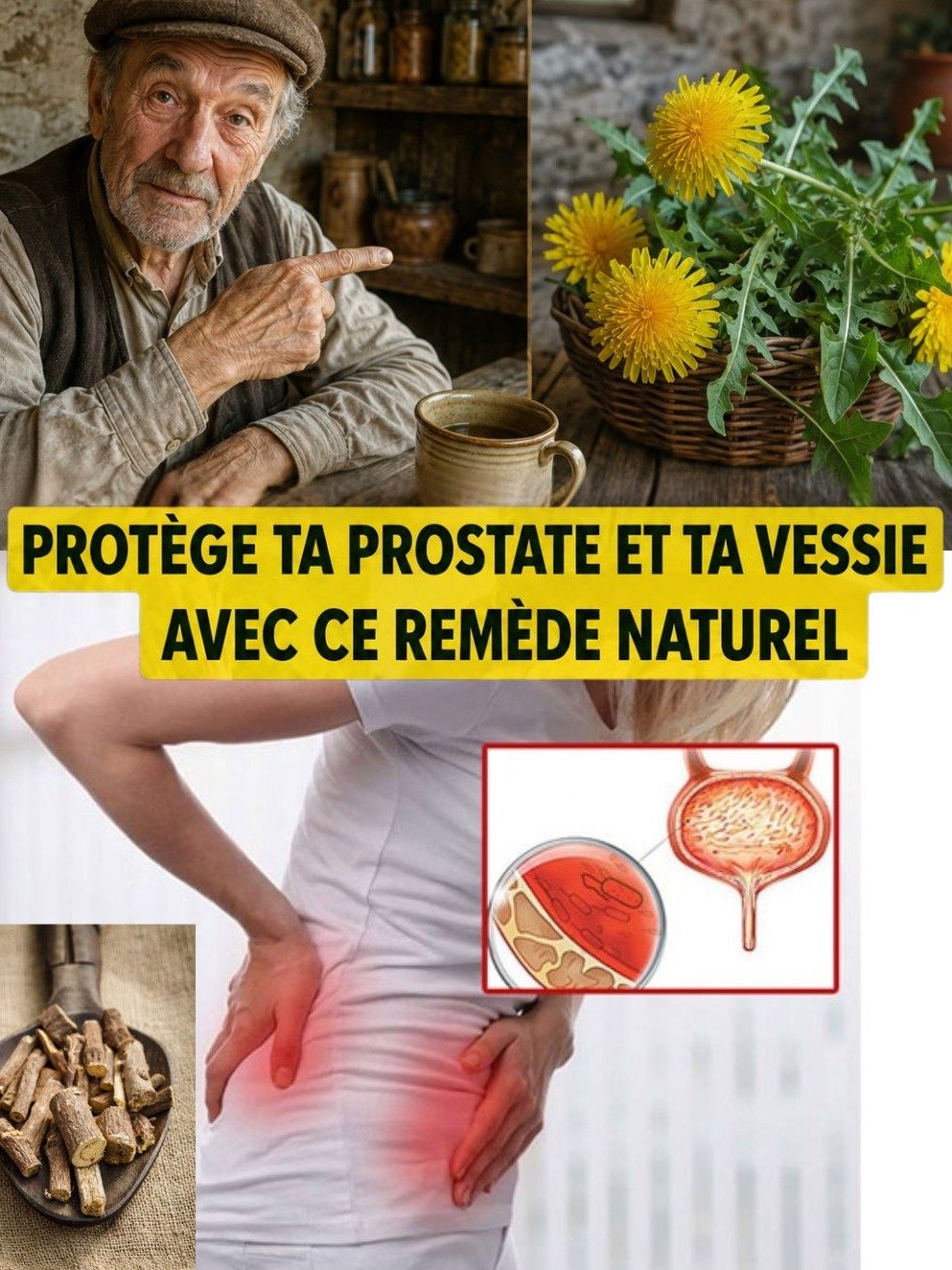 URGENT : Si Vous Avez Plus de 40 Ans, Ces 2 Recettes au Pissenlit Vont SAUVER Votre Prostate et Votre Vessie !