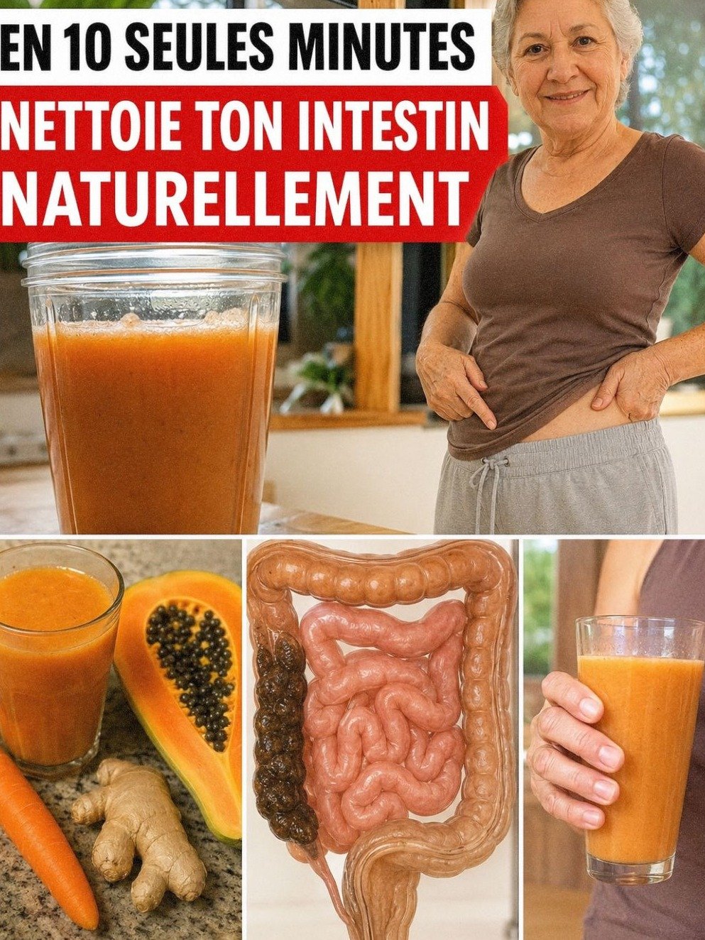 Votre intestin est FILTRÉ : Ce jus de 3 ingrédients élimine tout en 10 minutes (et les médecins sont surpris)