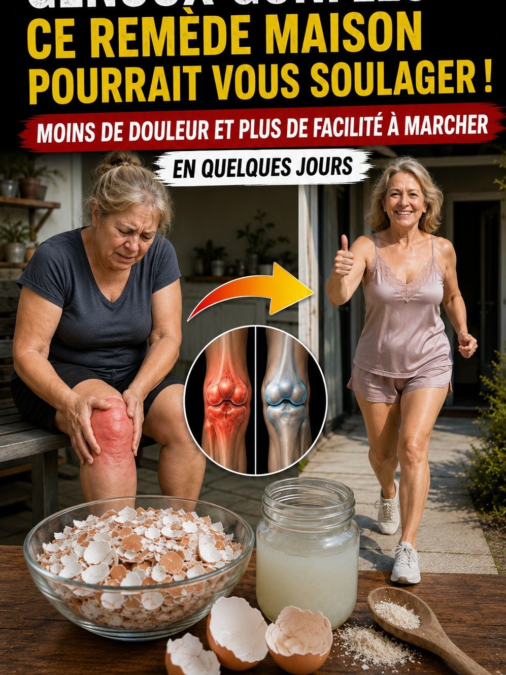 Genoux Gonflés ? La Grosse Erreur à Éviter Absolument avec les Coquilles d'Œuf (et la Vraie Solution Qui Marche !)