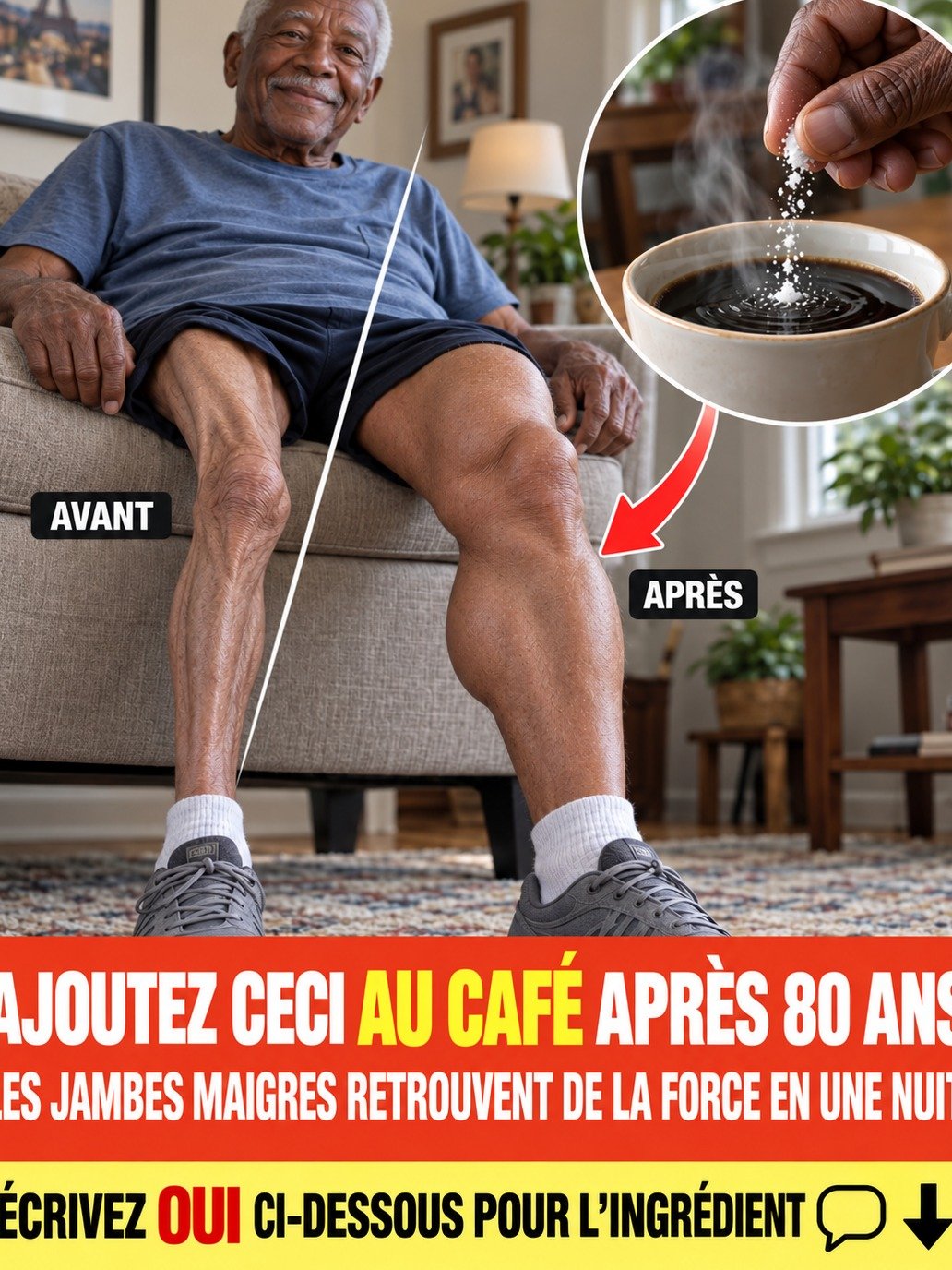 À 80 ans et plus: Arrêtez de souffrir chaque matin! Ce simple ajout à votre café va transformer la faiblesse de vos jambes en force!
