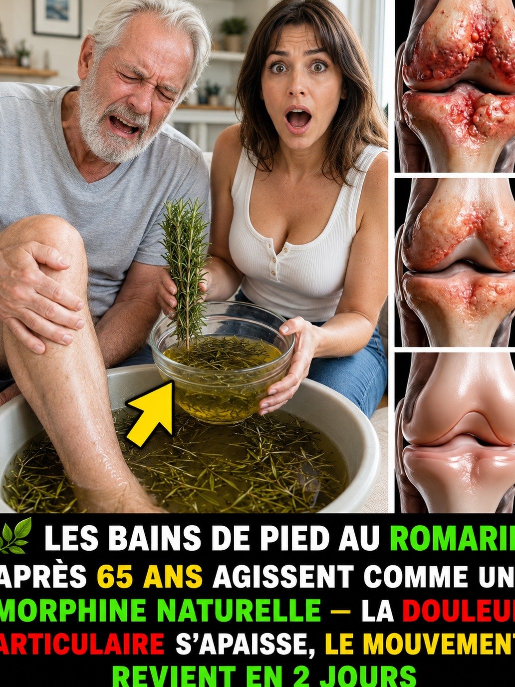 L'Industrie Pharmaceutique DÉTESTE Ce Secret ! Oubliez l'antidouleur à 45 $ : Ce bain de pieds au romarin efface VOS douleurs musculaires et articulaires.