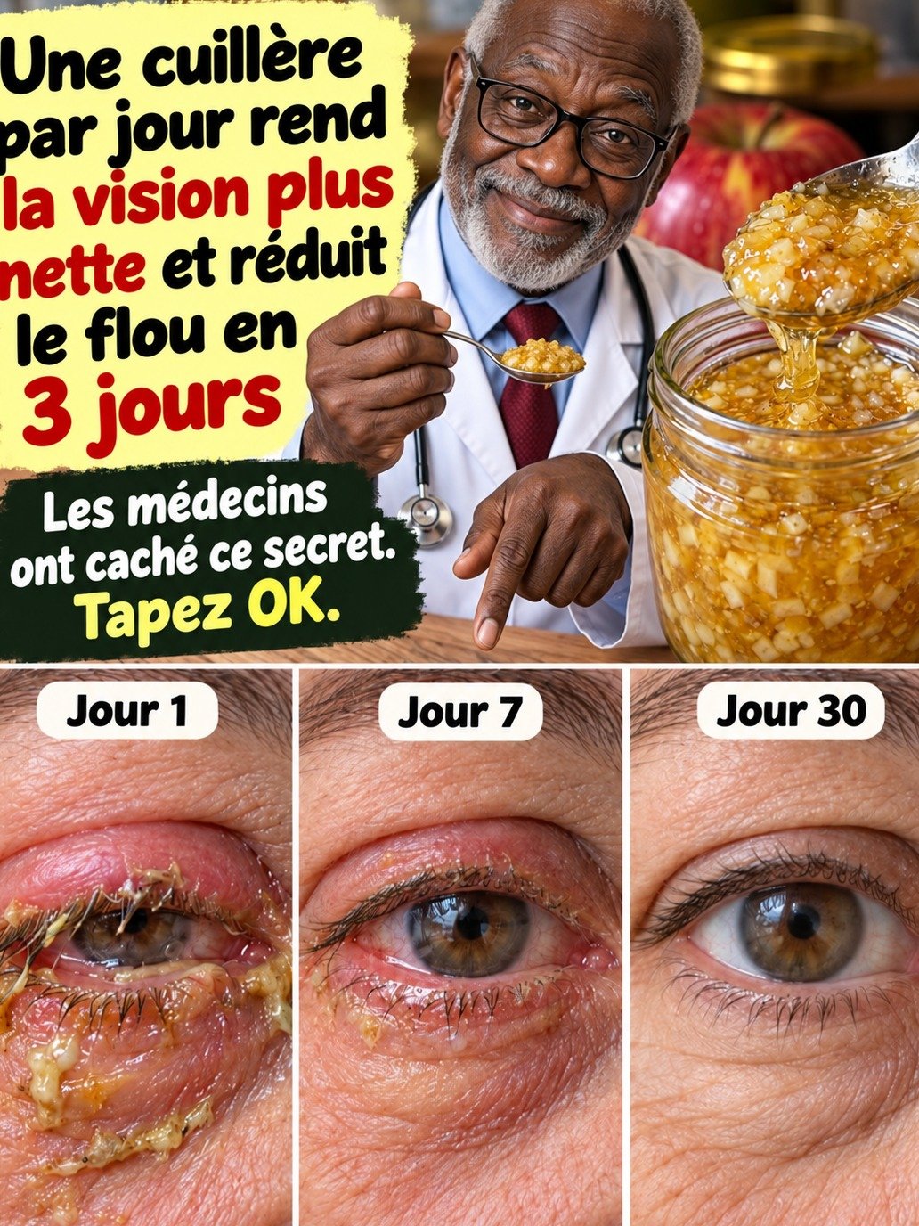 Vision Floue, Yeux Fatigués ? Ce Secret ANCIEN à la Pomme va Révéler une Clarté Incroyable en 1 Cuillère par Jour !