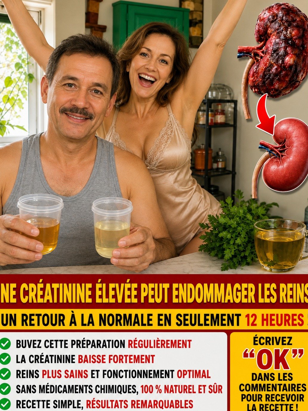 Créatinine Élevée ou Reins Fatigués ? LE Secret Simple et Naturel que Personne Ne Vous Dit pour les Protéger Dès Aujourd'hui !