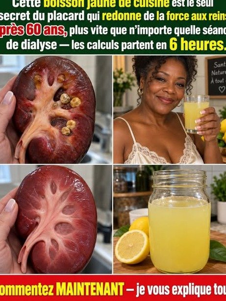 Ce Que Vos Médecins Ne Vous Disent PAS : Comment CETTE Boisson Jaune de Cuisine Peut Révolutionner Vos Reins et Éliminer les Calculs !