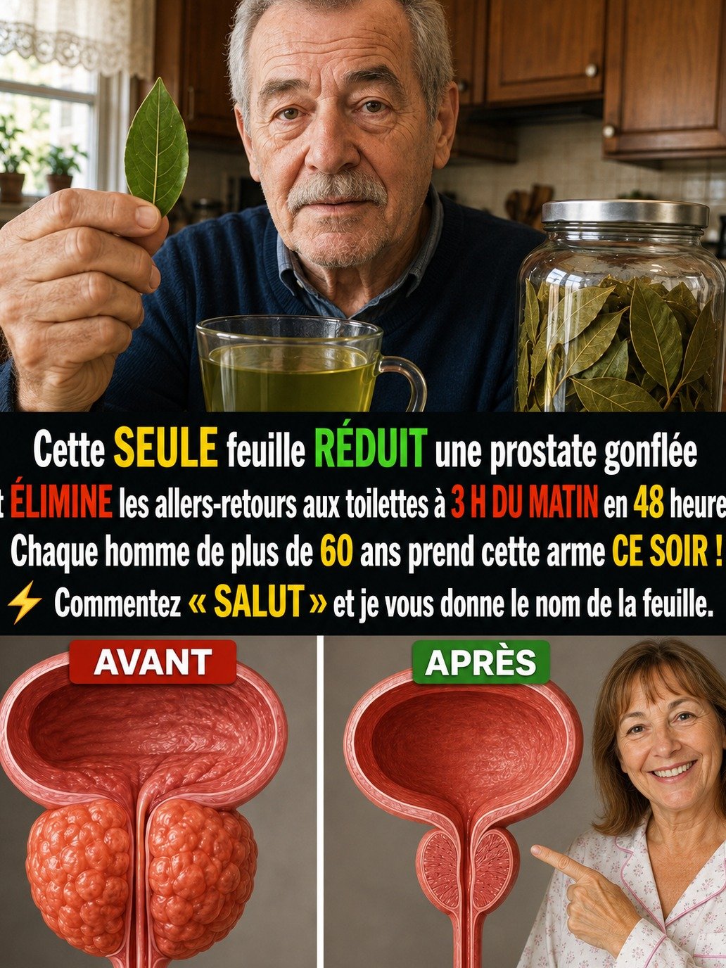RÉVEILS NOCTURNES ? Cette Feuille MIRACOULEUSE Peut Dégonfler Votre Prostate RAPIDEMENT et Changer Vos Nuits à Jamais !