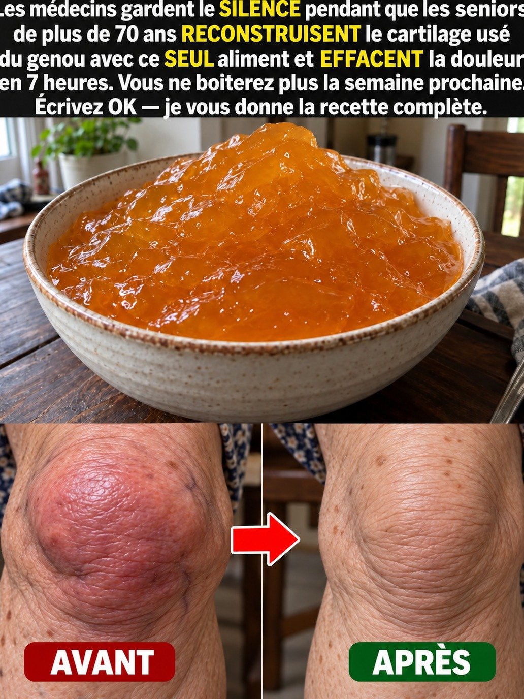 Le Secret Oublié : À plus de 70 ans, ILS Régénèrent Leurs Genoux et Disent Adieu aux Douleurs en Quelques Semaines Grâce à CE Simple Rituel Quotidien !