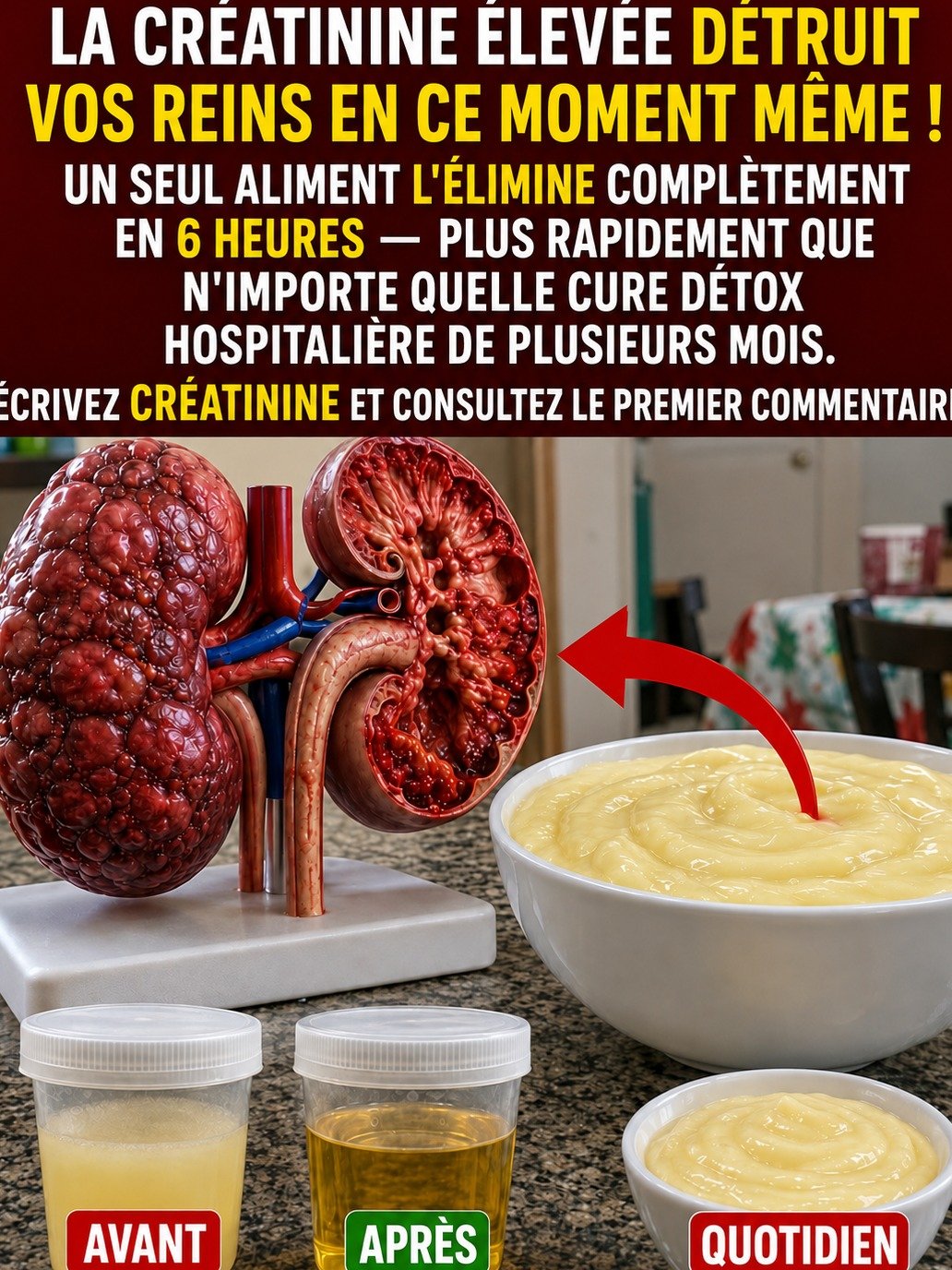 Créatinine Élevée : L'Erreur FATALE Que Vous Faites ! Découvrez L'Aliment Insoupçonné Qui Va Soulager Vos Reins (Et Le Détail Crucial Que Personne Ne Vous Dit)