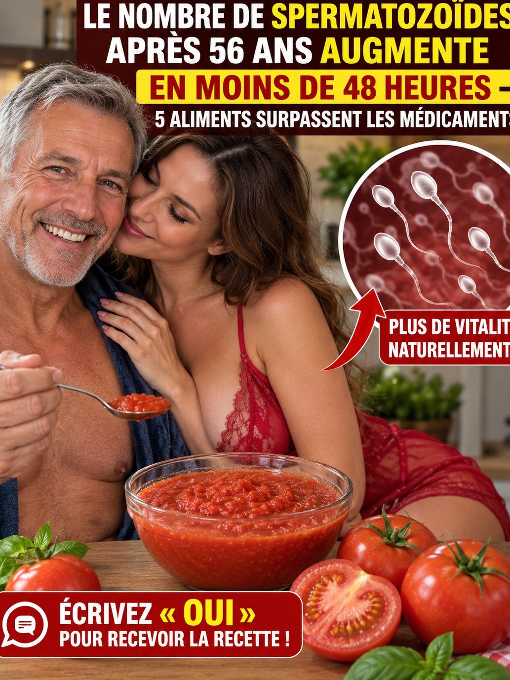 Hommes de +56 ans : Le Coup de Fouet Inattendu ! Ces 5 Aliments Peuvent Booster VOS Spermatozoïdes RAPIDEMENT (Vous N'Y Croirez Pas !)