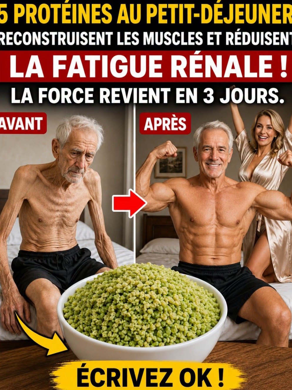 Le Secret de Longévité Musculaire : 5 Protéines MATINALES qui Rajeunissent Vos Muscles SANS Abîmer Vos Reins (La 3ème est Incroyable) !