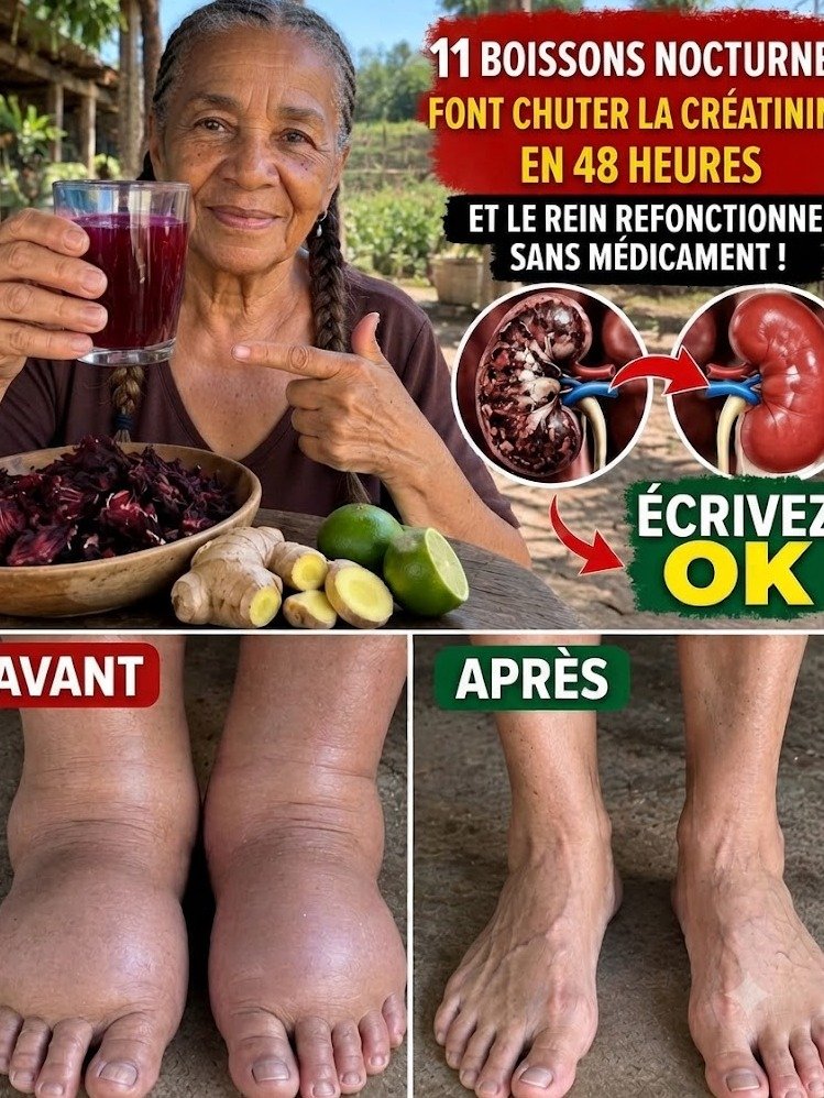 Le Secret Nocturne Révélé : 11 Boissons Simples Qui PEUVENT Changer la Vie de Vos Reins et Faire Dégonfler Vos Jambes !